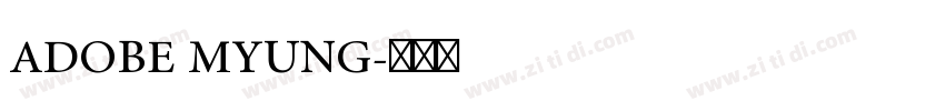 ADOBE MYUNG字体转换
